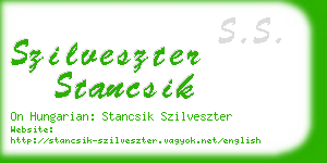 szilveszter stancsik business card
